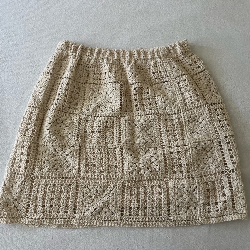 Crochet Beige Skirt